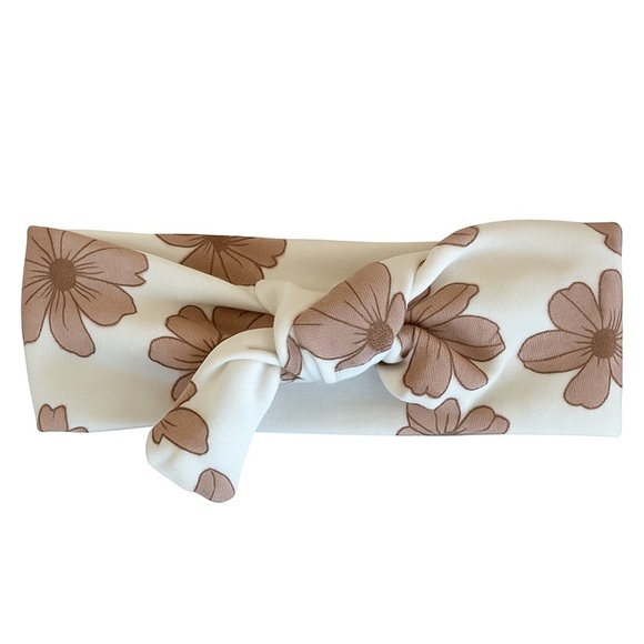 Daisy Printed Knotted Headband - Picture 1 of 5